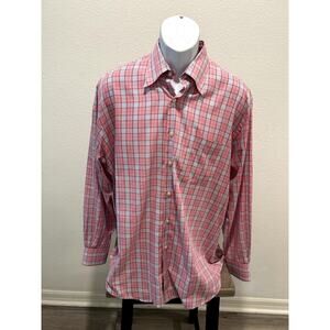 Peter Millar Shirt Men's Size Large Button Up Long Sleeve Casual Crown Plaid B49